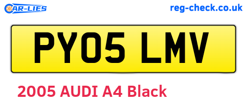 PY05LMV are the vehicle registration plates.