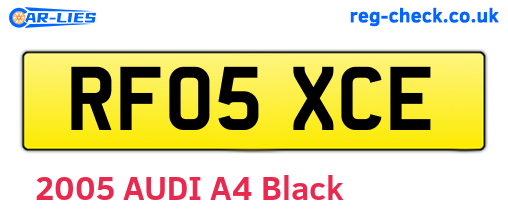 RF05XCE are the vehicle registration plates.