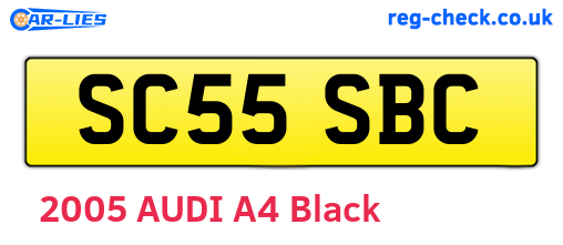 SC55SBC are the vehicle registration plates.