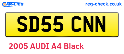 SD55CNN are the vehicle registration plates.