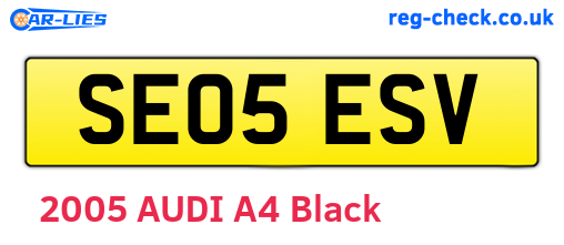 SE05ESV are the vehicle registration plates.