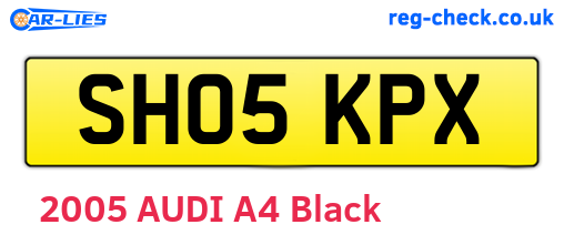 SH05KPX are the vehicle registration plates.