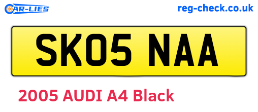 SK05NAA are the vehicle registration plates.