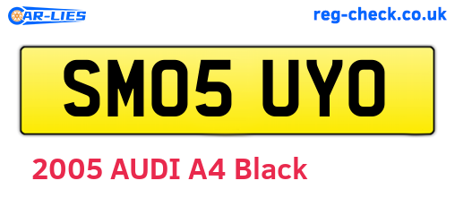 SM05UYO are the vehicle registration plates.