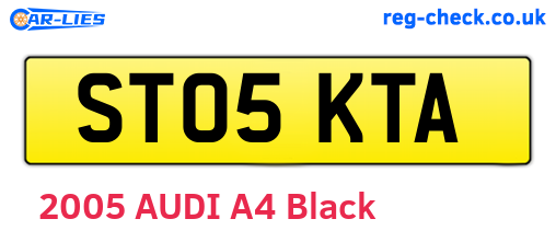 ST05KTA are the vehicle registration plates.
