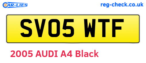 SV05WTF are the vehicle registration plates.