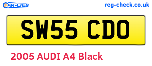 SW55CDO are the vehicle registration plates.