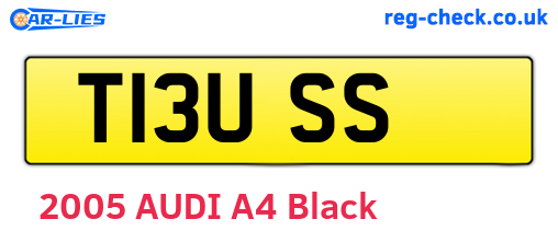 T13USS are the vehicle registration plates.