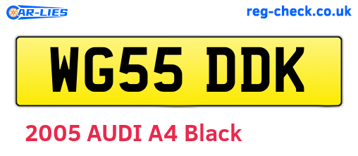 WG55DDK are the vehicle registration plates.