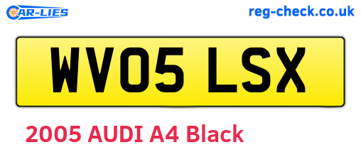 WV05LSX are the vehicle registration plates.