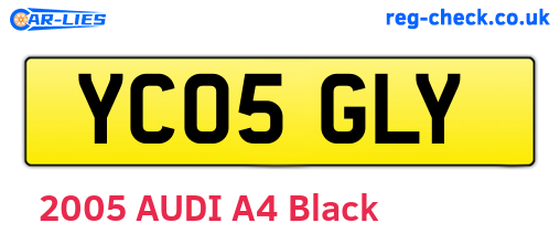 YC05GLY are the vehicle registration plates.