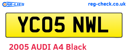 YC05NWL are the vehicle registration plates.