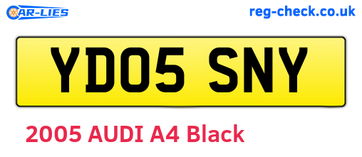 YD05SNY are the vehicle registration plates.