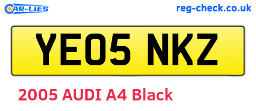 YE05NKZ are the vehicle registration plates.