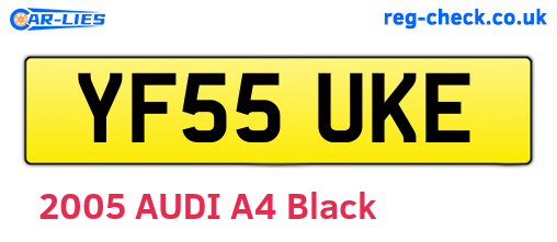 YF55UKE are the vehicle registration plates.