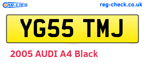 YG55TMJ are the vehicle registration plates.