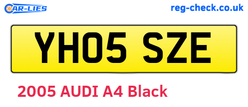 YH05SZE are the vehicle registration plates.