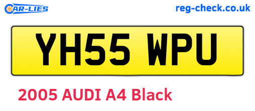 YH55WPU are the vehicle registration plates.