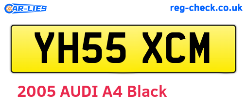 YH55XCM are the vehicle registration plates.