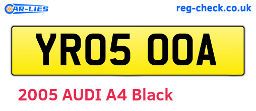 YR05OOA are the vehicle registration plates.