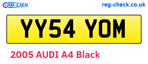 YY54YOM are the vehicle registration plates.
