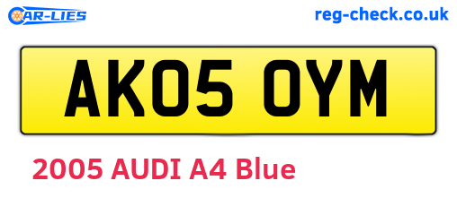 AK05OYM are the vehicle registration plates.