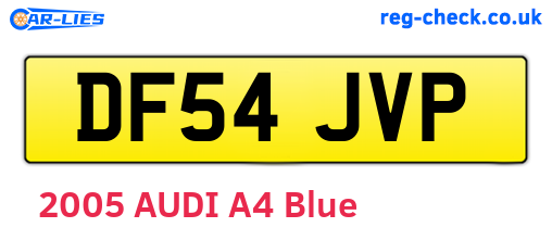 DF54JVP are the vehicle registration plates.