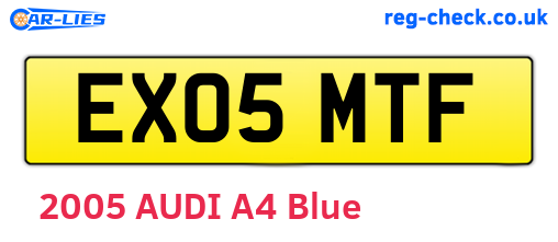 EX05MTF are the vehicle registration plates.