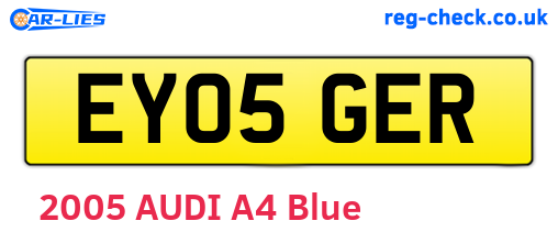 EY05GER are the vehicle registration plates.