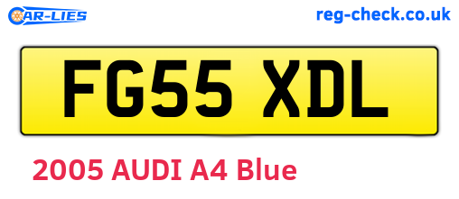 FG55XDL are the vehicle registration plates.