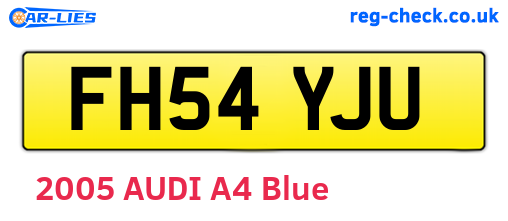 FH54YJU are the vehicle registration plates.