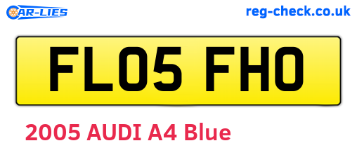FL05FHO are the vehicle registration plates.
