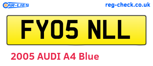 FY05NLL are the vehicle registration plates.