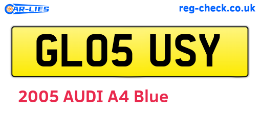 GL05USY are the vehicle registration plates.
