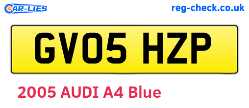 GV05HZP are the vehicle registration plates.