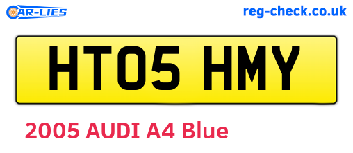 HT05HMY are the vehicle registration plates.
