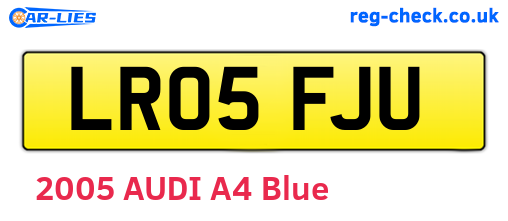 LR05FJU are the vehicle registration plates.