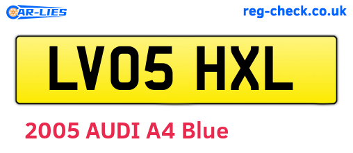 LV05HXL are the vehicle registration plates.