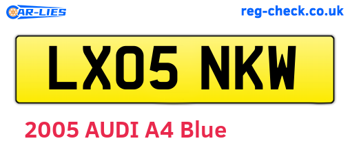 LX05NKW are the vehicle registration plates.