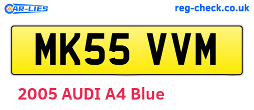MK55VVM are the vehicle registration plates.