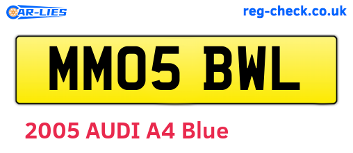 MM05BWL are the vehicle registration plates.