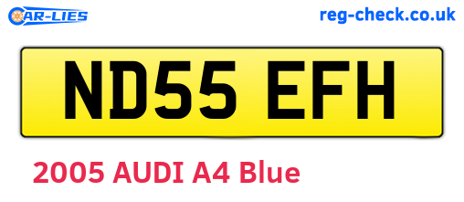 ND55EFH are the vehicle registration plates.