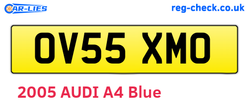 OV55XMO are the vehicle registration plates.