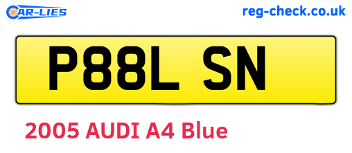 P88LSN are the vehicle registration plates.