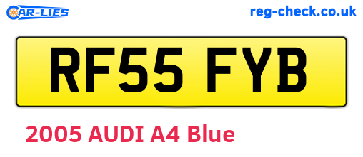RF55FYB are the vehicle registration plates.