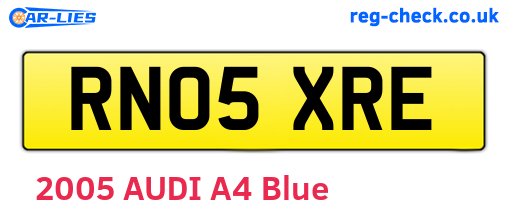 RN05XRE are the vehicle registration plates.