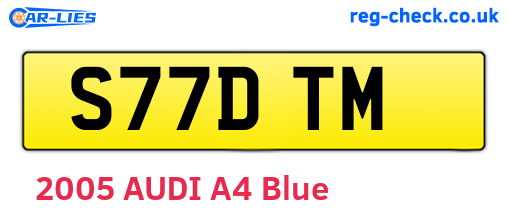 S77DTM are the vehicle registration plates.