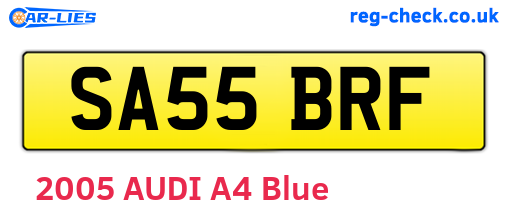 SA55BRF are the vehicle registration plates.