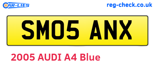 SM05ANX are the vehicle registration plates.
