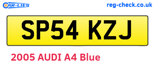 SP54KZJ are the vehicle registration plates.